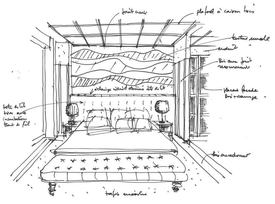Croquis JMV - Chambre